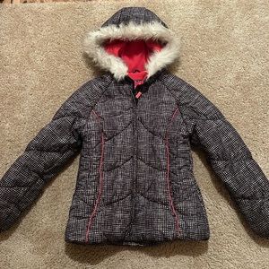Girls fleece lined puffer jacket London Fog size 14-16